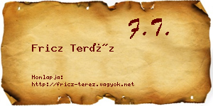 Fricz Teréz névjegykártya